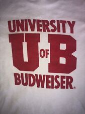 Vintage University Of Budweiser Long Sleeve Shirt Mens Medium UofB - College picture