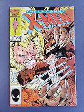 Uncanny X-Men 213 Fn/Vf Fine/Very Fine Marvel Comics Sabertooth Cover Alan Davis picture
