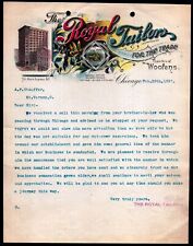 1897 Chicago - Royal Tailors - Woolens - Rare Color Letter Head Bill picture