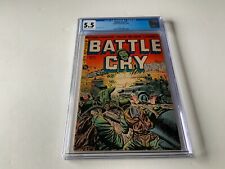 BATTLE CRY 17 CGC 5.5 SINGLE HIGHEST GRADED PRE CODE WAR STANMOR COMICS 1955 picture