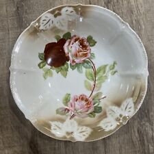 Antique Bowl BEAUTIFUL Red/Pink Roses Made in Germany EXCELLENT condition  picture