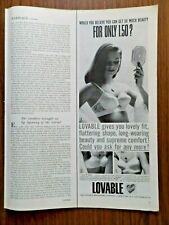 1961 Lovable Bra Ad A Lovable Bra Gives You Lovely Fit Flattering Shape picture