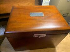 Vintage Walnut Humidor with 6 Pipe Holder Inside approx. 7 1/2