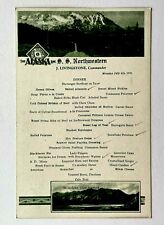 1931 Alaska Line SS Northwestern Dinner Menu Cruise Ship Chief McLean Ketchikan picture