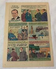 1957 cartoon page ~ CALVIN COOLIDGE picture