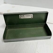 Vintage SK Tools Small Metal Socket Tool Box Green Case 7” picture