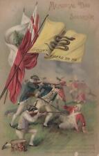 Patriotic Postcard Memorial Day Bunker Hill Revolutionary Heroes First Flag  picture