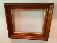 Vintage Wooden Deep Well Gold Trim Frame picture
