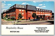 Williamsburg  Virginia  Hospitality House  Motor Inn  Postcard picture