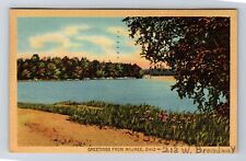 Maumee OH-Ohio, Scenic Greetings, Antique Souvenir Vintage c1947 Postcard picture