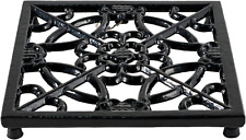 Square Cast Iron Trivet for Kitchen Countertop，Recycled Metal Heat Resistant Tri picture