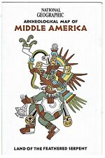 ⫸ 1968-10 October MIDDLE AMERICA National Geographic Map Aztec Mayan - A3 picture