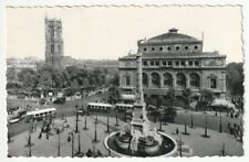 1958 Paris RPPC La Place du Chatelet with fountain picture