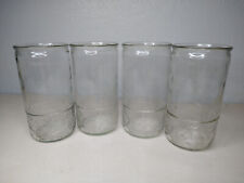 Set Of 4 Vintage Diamond Quilted Pattern Tumblers 14 oz Jelly Jar picture