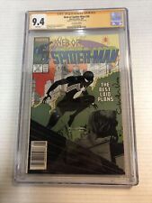 Web of Spider-Man(1987) #26 CGC 9.4 (SS) Signed Charles Vess Newstand ~ Marvel picture