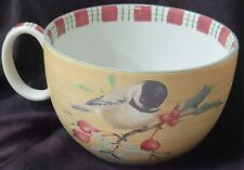 Lenox Winter Greetings Everyday Tartan Chickadee Breakfast Cup Mug picture