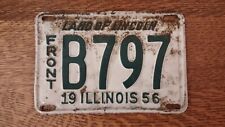Vintage 1956 Illinois LICENSE PLATE single  #B797 picture