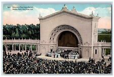 San Diego California CA Postcard Afternoon Pipe Organ Recital Balboa Park c1921 picture