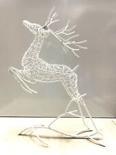 Raz Imports Christmas reindeer deer white & silver glistening 18” tall 3429113A picture