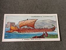 👉1936 Churchman's Story of Navigation Card # 9 A Greek War-Galley (7) picture