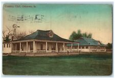 1909 Exterior View Country Club Building Ottumwa Iowa Antique Vintage Postcard picture