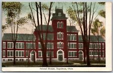Napoleon Ohio c1910 Postcard School House  picture