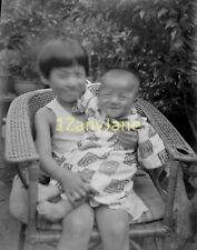 KM 11/12x8 cm JAPAN-Glass Plate Negative-JAPANESE WICKER CHAIR picture