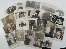 EARLY RPPC 21 COUPLES MEN WOMEN POSTCARD LOT WW1 ERA & BEFORE WWI REAL PHOTO 237 picture