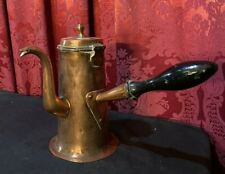 VINTAGE ANTIQUE ENGLISH COUNTRY KITCHEN COPPER HANDLED TEAPOT picture