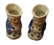 2 Toby Jug Miniatures Female Queen Creamer Hand Painted Staffordshire England  picture