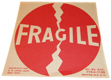 JULY 1939 RAILWAY EXPRESS AGENCY FRAGILE BOX LABEL picture
