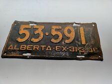 1946 ALBERTA License Plate Tag original. picture