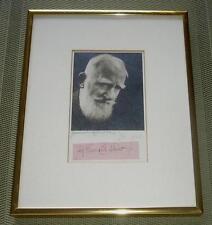 Original GEORGE BERNARD SHAW Autograph + Signed Photograph by GERMAINE KAHN 1940 picture