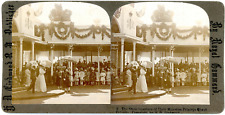Vintage Stereo, India, Calcutta, the State Departure of Their Majesties Stereo  picture