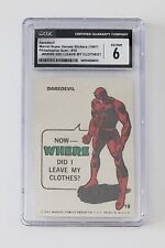 1967 Philadelphia Marvel Super Hero Sticker #18 Daredevil Card Graded by CGC 6 picture
