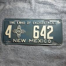1948 New Mexico License Plate 4 642 Low Number The Land Of Enchantment picture