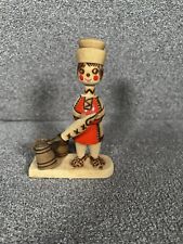 VTG  USSR Hand Carved Wooden Russian Boy With A Fish And Buckets picture