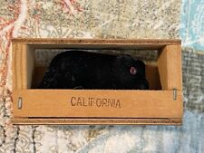 Vintage California Souvenir Black Bear In Mailing Crate  picture