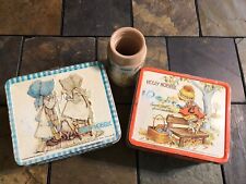 LOT 2: Vintage 1979 And A 981 Holly Hobbie Metal Lunch Box - Aladdin Please Read picture