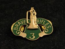 ☀️US Army 3rd Cavalry Regiment ACR Brave Rifles Unit Insignia, DUI Hat Lapel Pin picture