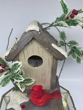Vintage, GEMMY, Christmas, Musical, Rustic Bird House with Animated Birds picture
