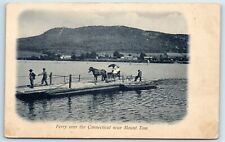 Postcard Ferry over the Connecticut near Mount Tom, horse carriage UDB A139 picture