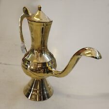 Sri Lankan Traditional Brass Coffee Tea Pot Pan-Kendiya Homemade Craft Ornament picture