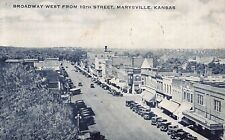Marysville Kansas KS Street View 1946 Postcard LP17 picture