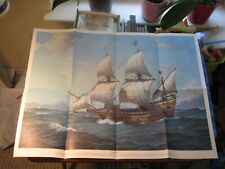 VINTAGE MAYFLOWER II PRINT National Geographic Supplement November 1957 picture