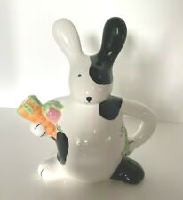 Dantes Design Group Hand Crafted & Hand Painted Rabbit Tea Pot Farmhouse Garden picture
