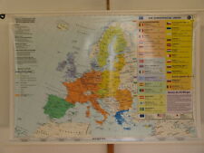 Eu Ezb European Union Euro Eec Writable 2004 Schul-Wandkarte 77 3/16x52in picture
