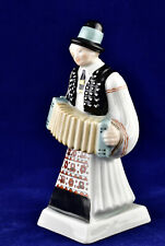 🪗HEREND Accordion Player #5406 Hand Painted Hungarian Wedding Party Porcelain picture