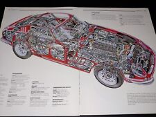 INSIDE VIEW ~ Ferrari 275 Illustrated Sports Car Collectible Spec Article Print picture