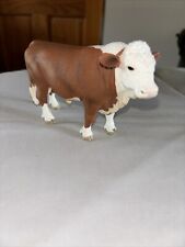 Schleich HEREFORD COW Dairy Farm Figure Brown & White 2008 Retired picture
